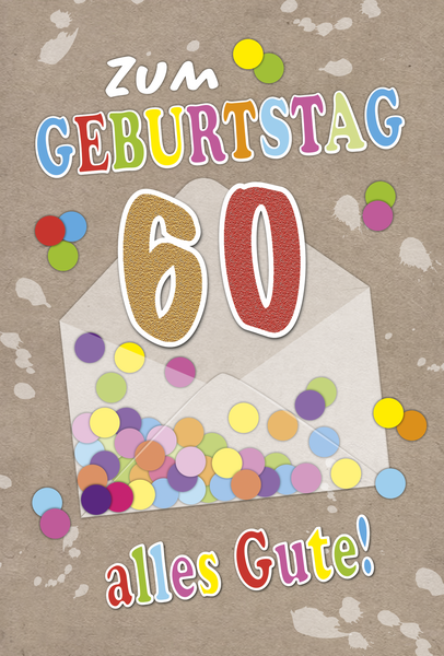 Bill. Fixzahl Konfetti 60