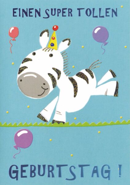 Bill. Geburtstag Kinder Zebra