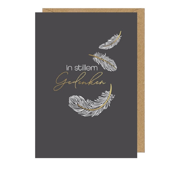 Bill. Trauer Laserkarte Federn