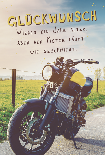 Bill. Geburtstag Motorrad