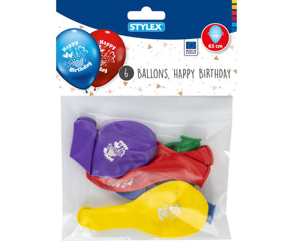 Luftballons Happy Birthd., 6er Luftballons Happy Birthd., 6er