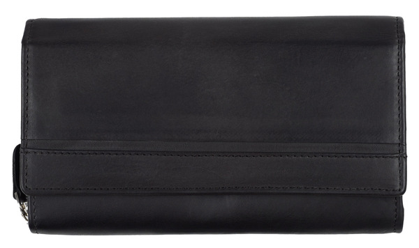 Damenbörse Leder schwarz