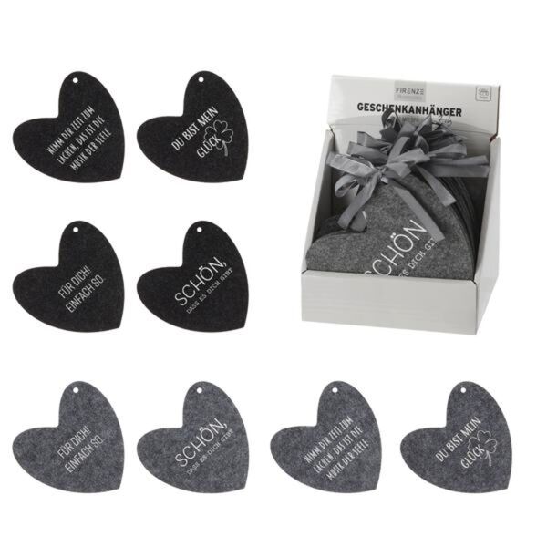 Geschenkanhänger Filz-Herz