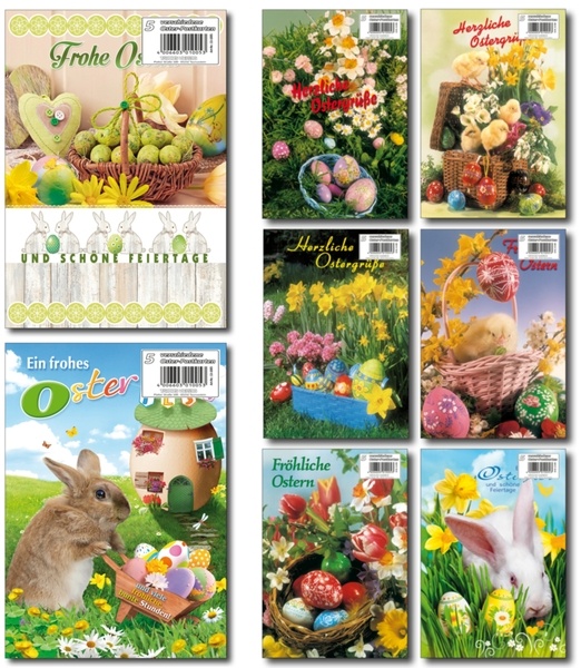 Osterkarten Packung sort. SB/5