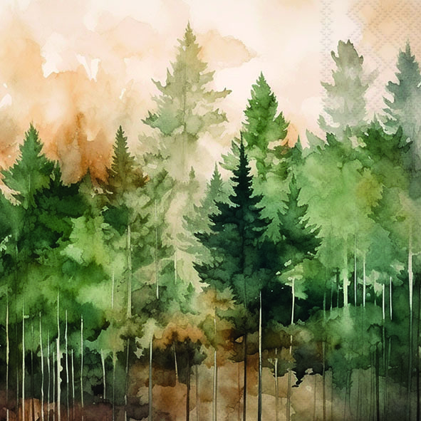 Servietten 33/33 Wald