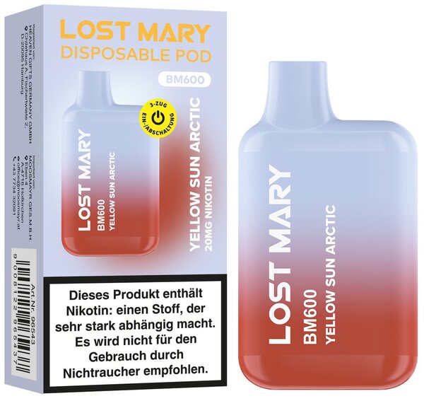 Lost Mary BM 600 Yellow Sun A. Lost Mary BM 600 Yellow Sun A.