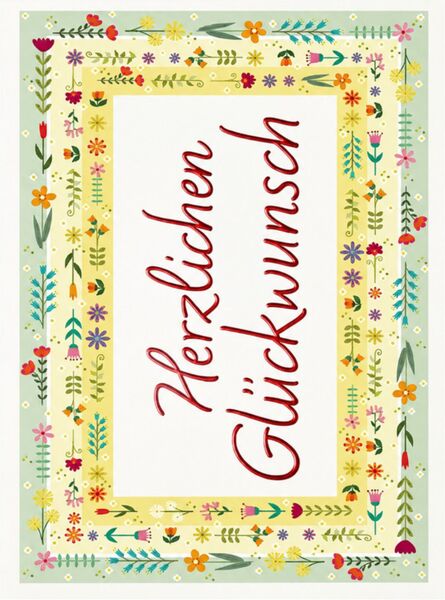 Bill. Glückwunsch Blumen quer