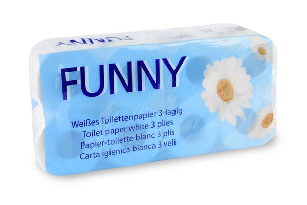 WC Papier Funny 8x150 Bl. 3-lg WC Papier Funny 8x150 Bl. 3-lg