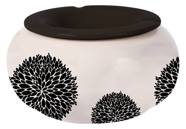 Keramikascher Flower s/w 22cm