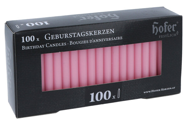 Tortenkerzen/100 rosa