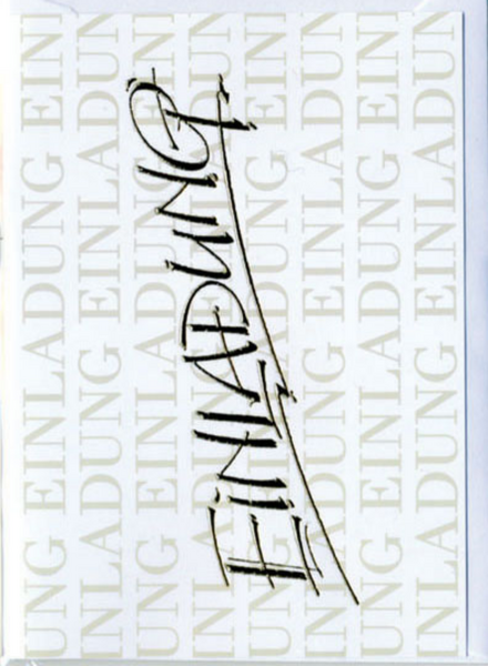 Bill. Einladung Schrift