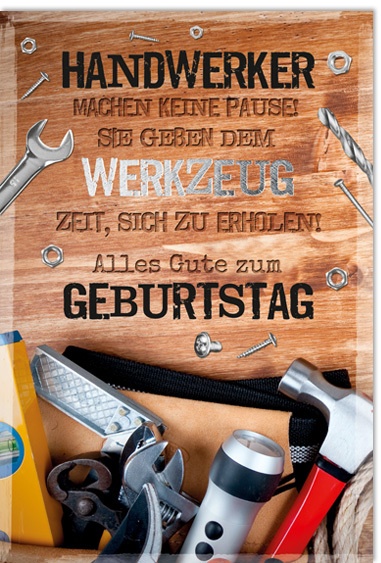 Bill. Geburtstag Handwerker