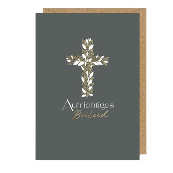 Bill. Trauer Laserkarte Kreuz