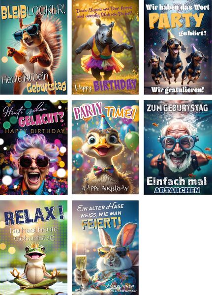 Billett-Box Humor Grinse Grüße