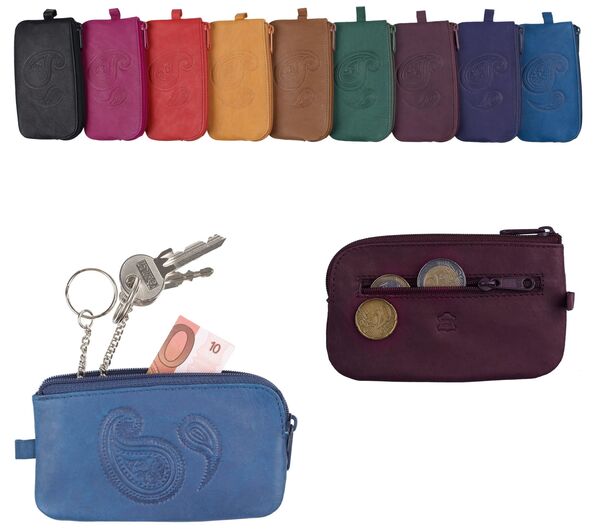 Schlüsseletui Leder sortiert