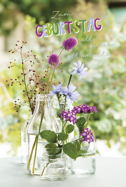 Bill. Gebtg. Blumen in Flasche Bill. Gebtg. Blumen in Flasche