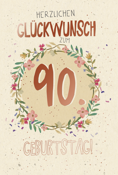 Bill. Fixzahl Glückwunsch  90