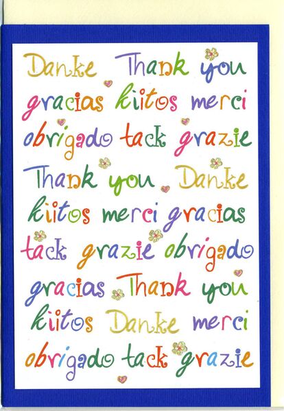 Bill. Danke mehrsprachig