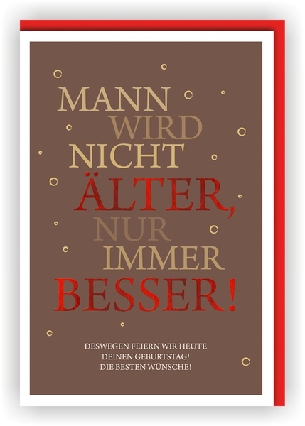 Bill. Geburtstag Herren