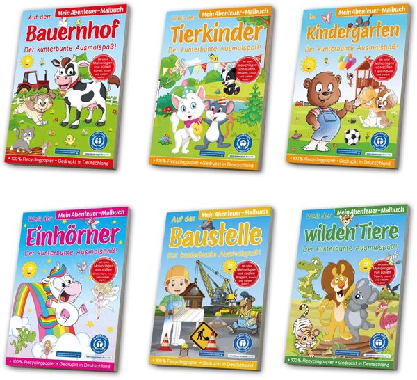 Malbuch A4/64 Seiten sortiert