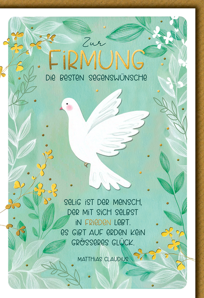 Bill. Firmung Taube/Spruch