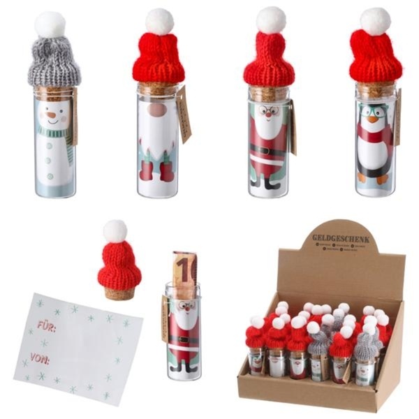 Geldgeschenk Glas Winterfreund