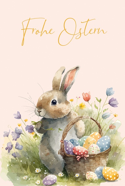 Bill. Ostern Hase/Eier/Korb