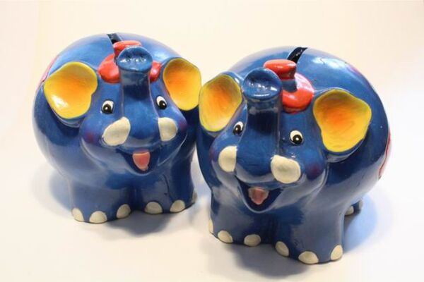 Spar Elefant blau 13 cm Spar Elefant blau 13 cm