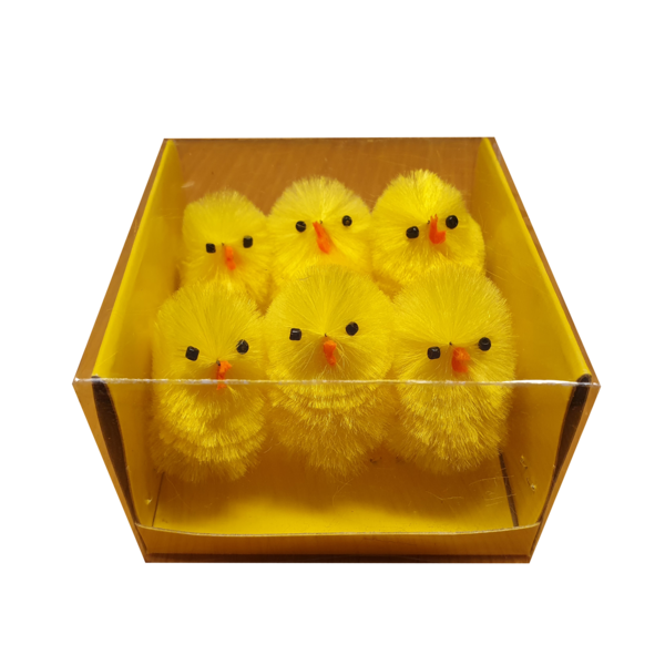 Chenille Küken 4,5 cm / 6er
