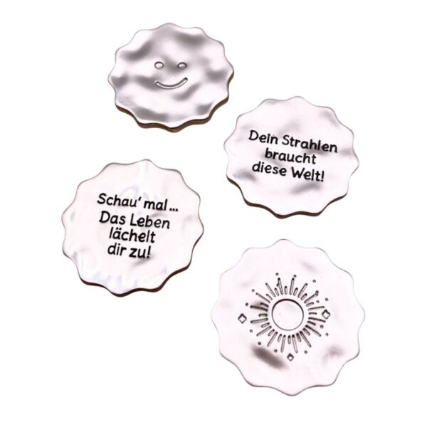 Talis Sonne Metall mit Spruch