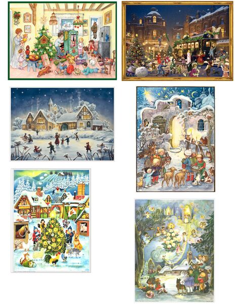 Adventkalender groß Glimmer