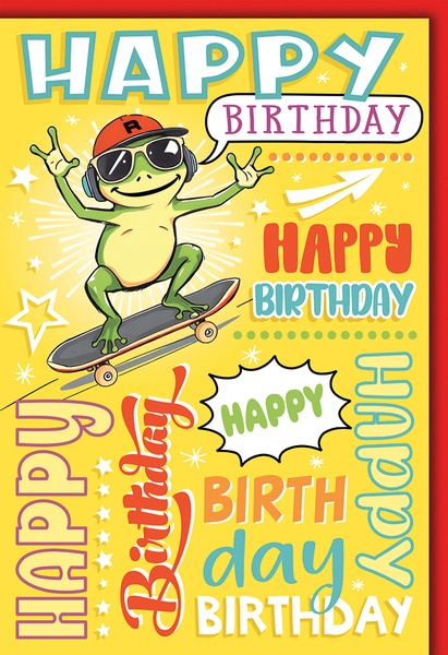 Bill. Geburtstag Frosch/Skater
