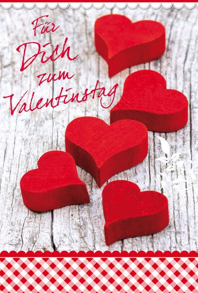 Bill. Valentin rote Herzen