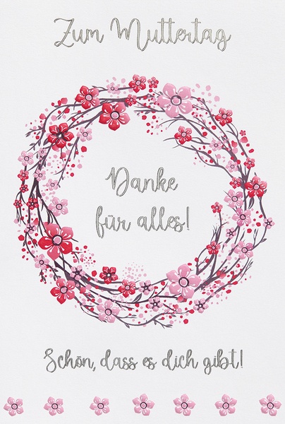 Bill. Muttertag Blumenkranz