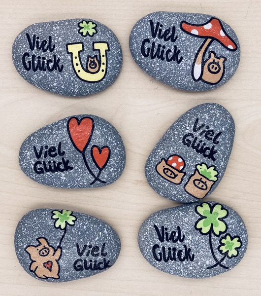 Magnet Glückssteine 4,5 cm