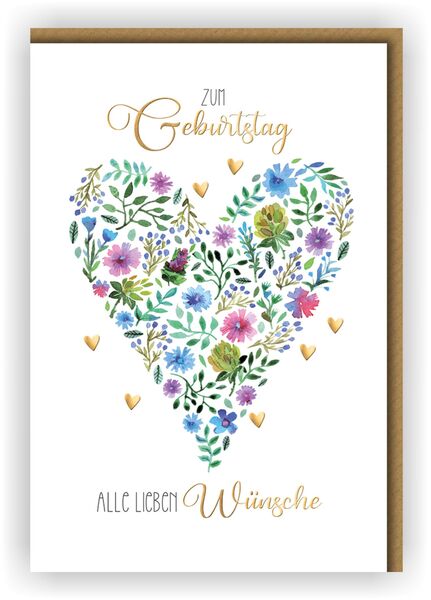 Bill. Geburtstag Blütenherz Bill. Geburtstag Blütenherz