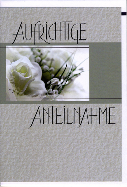 Bill. Trauer Blumen weiß