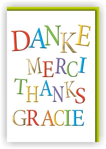 Bill. Danke Schrift mehrspr. Bill. Danke Schrift mehrspr.