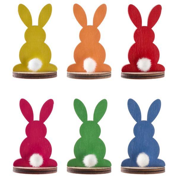 Hase mit Pompon 6x4 cm