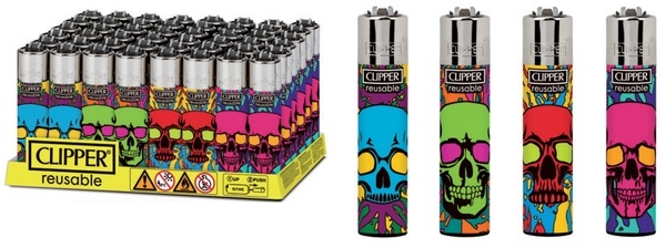Clipper Fzg. Colorful Skulls 1