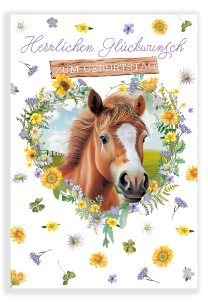 Bill. Geburtstag Pferd