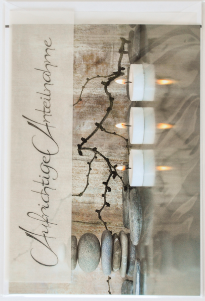 Bill. Trauer quer, Teelichter