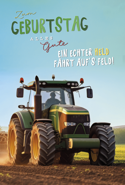Bill. Geburtstag Traktor