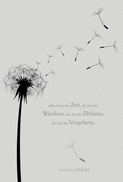 Bill. Trauer Pusteblume