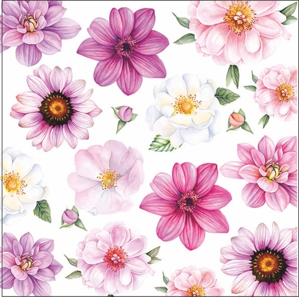 Servietten 33/33 Amb. Blumen