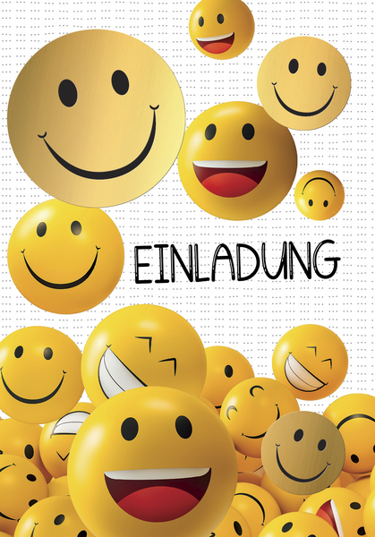 Bill. Einladung Emoji 5er Btl.