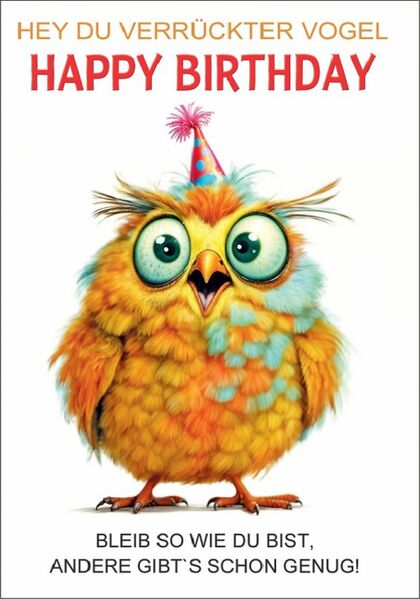 Bill. Geb. verrückter Vogel Bill. Geb. verrückter Vogel