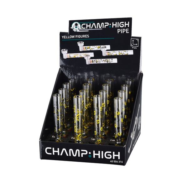 Champ Glas-Pfeife Smileys 9 cm