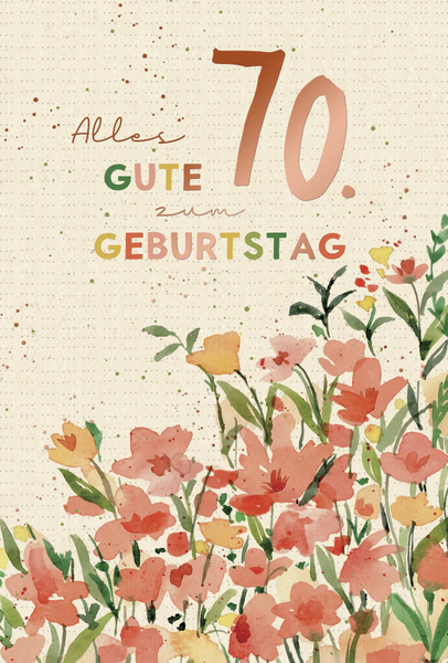 Bill. Fixzahl Glückwunsch  70