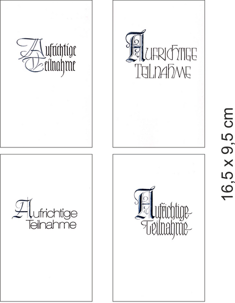 Bill. Trauer Schrift